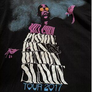 KID CUDI Passion Pain Demon Slayin 2017 Tour T-SHIRT Mens 2XL OFF-WHITE Virgil